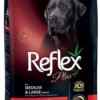 REFLEX PLUS For MEDIUM & LARGE BREEDS WITH LAMB & RICE ADULT DOG FOOD 3kg/15kg