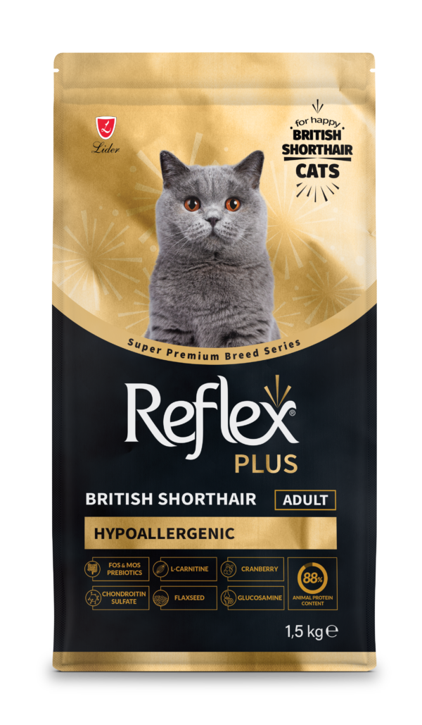 RFX-502_ReflexPlus_BritishShorthair_Adult_1,5kg_On REFLEX PLUS BRITISH SHORTHAIR ADULT 1,5kg/8kg