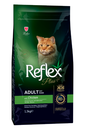 REFLEX PLUS ADULT CAT FOOD WITH CHICKEN 1,5kg/8kg