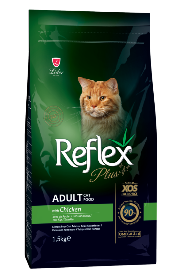 REFLEX PLUS ADULT CAT FOOD WITH CHICKEN 1,5kg/8kg