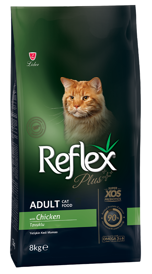 REFLEX PLUS ADULT CAT FOOD WITH CHICKEN 1,5kg/8kg