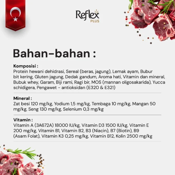 REFLEX PLUS MEDIUM LARGE BREED SENIOR DOG FOOD LAMB AND RICE 12KG