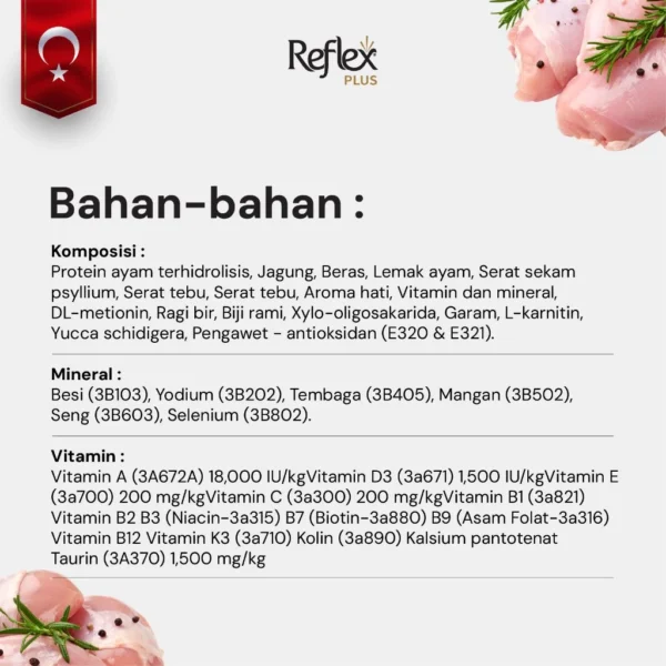 REFLEX PLUS ADULT CAT FOOD STERILISED WITH CHICKEN 1,5kg