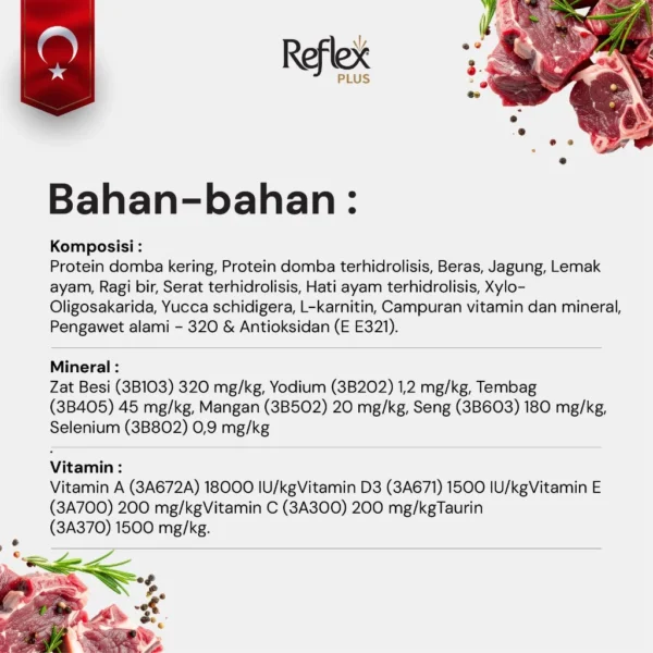 REFLEX PLUS FOR MOTHER & BABY WITH LAMB & RICE 1,5kg/15kg