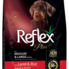 medium large puppy dog lamb rice 3kg REFLEX PLUS For MEDIUM & LARGE BREEDS WITH LAMB & RICE KUZUKLU & PIRINCLI JUNIOR DOG FOOD 3kg/15kg