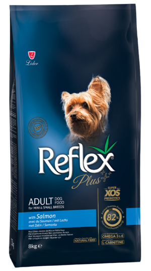 REFLEX PLUS ADULT DOG FOOD For MINI & SMALL BREEDS WITH SALMON 8kg