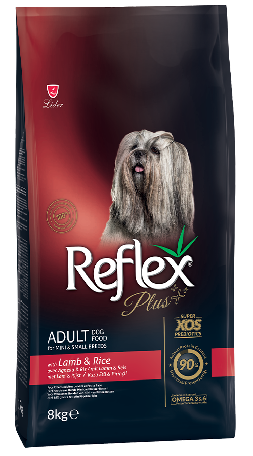mini small breed adult dog lamb rice 8kg REFLEX ADULT DOG FOOD FOR MINI & SMALL BREEDS WITH LAMB & RICE 8kg