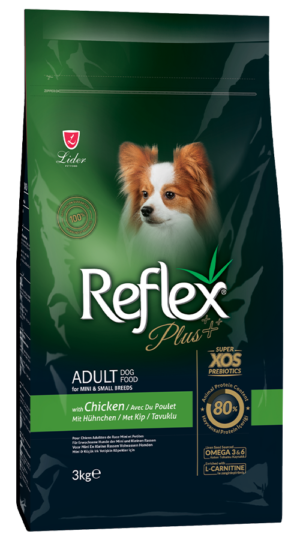 REFLEX PLUS For MINI & SMALL BREEDS WITH CHICKEN TAVUKLU ADULT DOG FOOD 3kg
