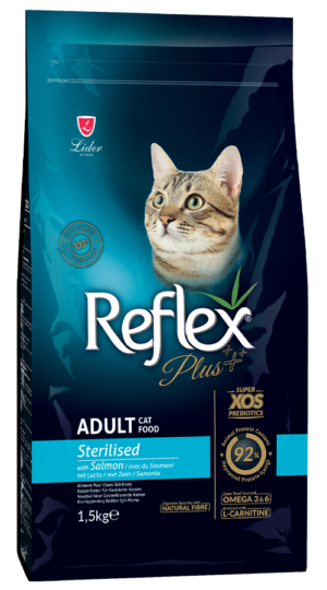 sterilised salmon 1,5kg REFLEX PLUS ADULT CAT FOOD STERILISED WITH SALMON 1,5kg