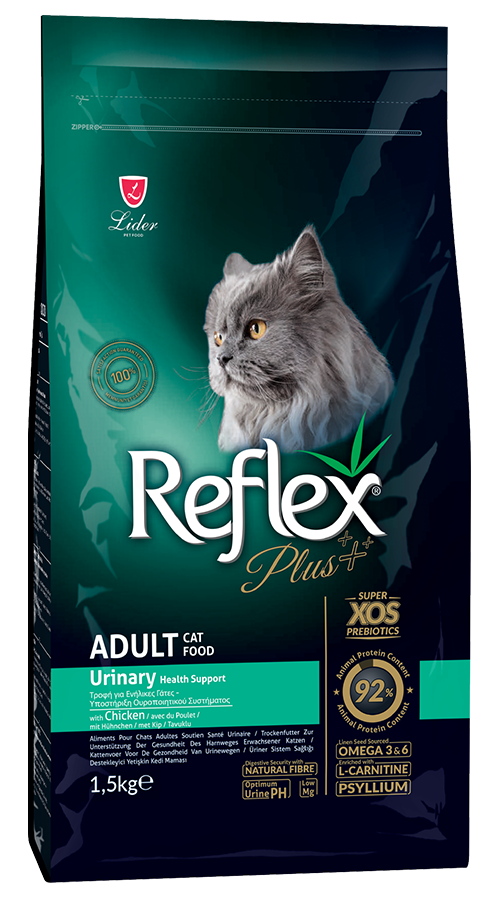 REFLEX PLUS ADULT CAT FOOD URINARY HEALT SUPPORT 1,5kg/15kg